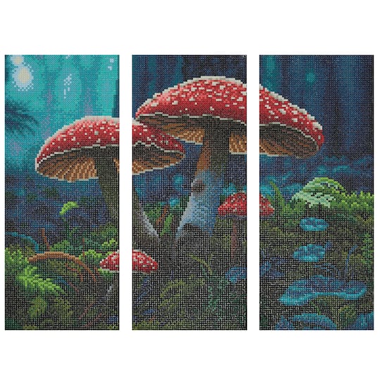 Mushroom 3-Panel Diamond Art Kit by Make Market®